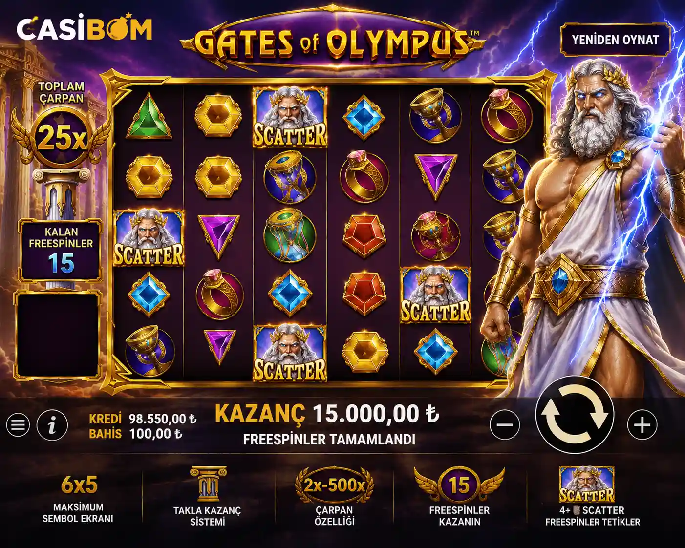 Gates of Casibom ve Gates of Casibom 1000 oyun görseli